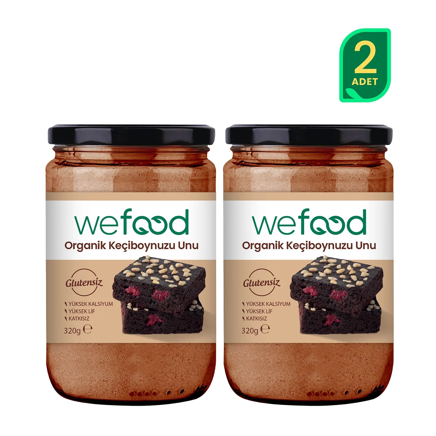 Wefood Organik Keçiboynuzu Unu 320 Gr 2'li